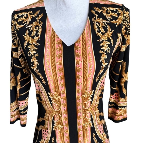 Eva Varro 3/4 Sleeve High V-neck Tunic Size Small - Picture 5 of 17